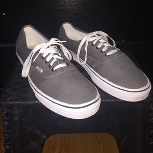 Men's Grey Authentic Vans Sneakers Size 13